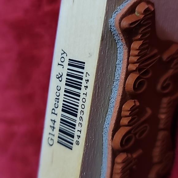 Peace and Joy Be with You Always Wooden Rubber Stamp - Picture 4 of 4